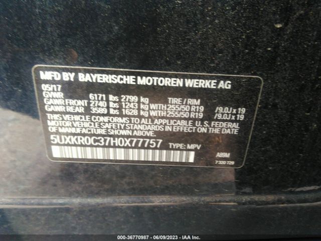 5UXKR0C37H0X77757 BMW X5 Xdrive35i