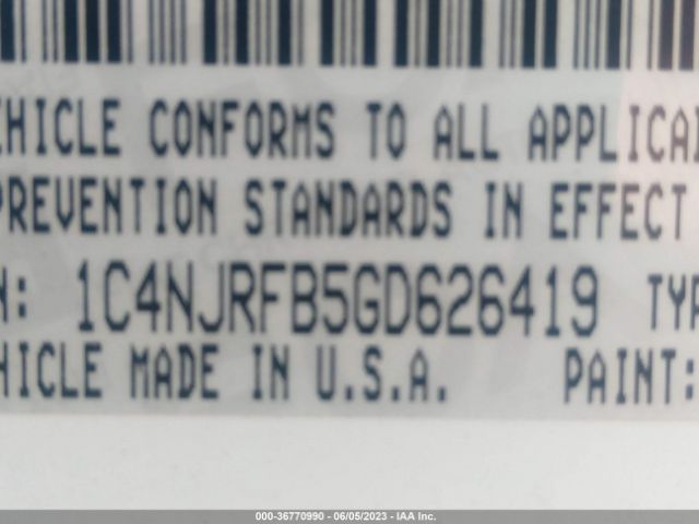 1C4NJRFB5GD626419 Jeep Patriot Latitude