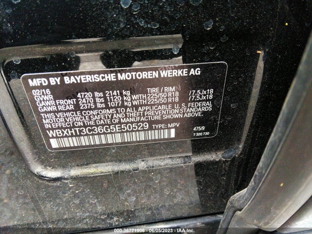 2016 BMW X1 XDRIVE28I VIN: WBXHT3C36G5E50529