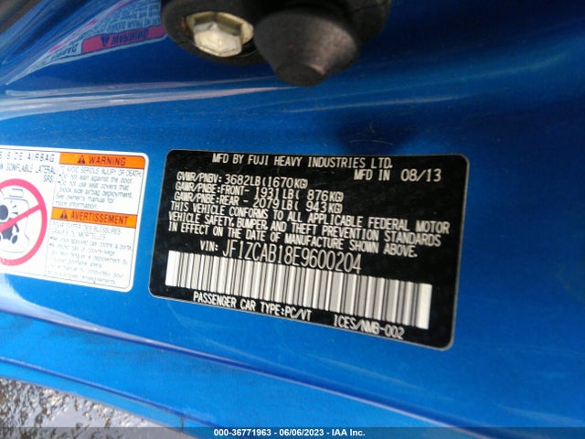 2014 Subaru BRZ, VIN: JF1ZCAB18E9600204