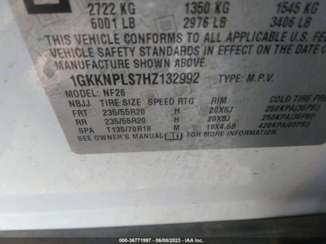 1GKKNPLS7HZ132992 GMC Acadia Denali