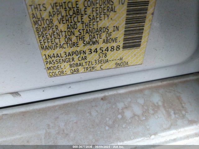 Nissan Altima 2.5 Sl 2015 1N4AL3AP0FN345488 Image 11