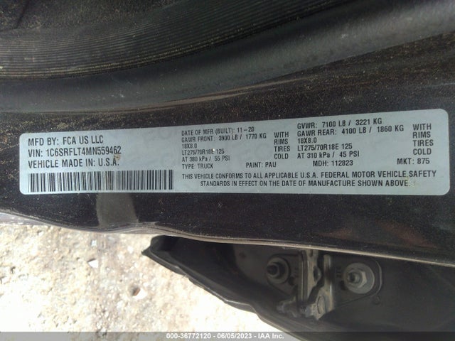 1C6SRFLT4MN559462 RAM 1500 Rebel