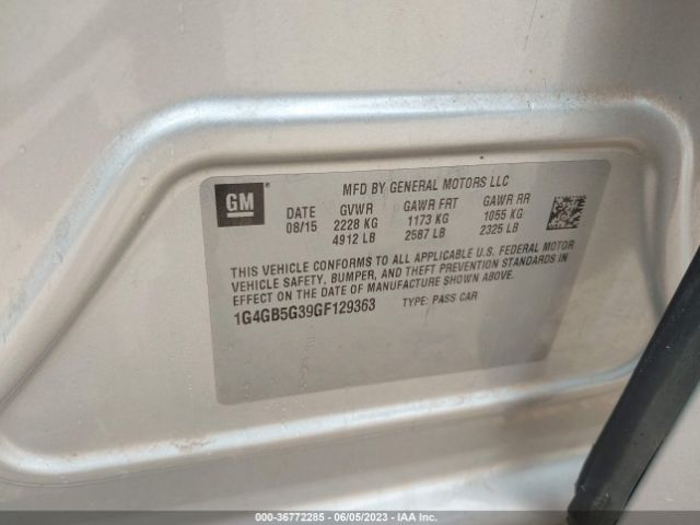 1G4GB5G39GF129363 Buick Lacrosse Leather