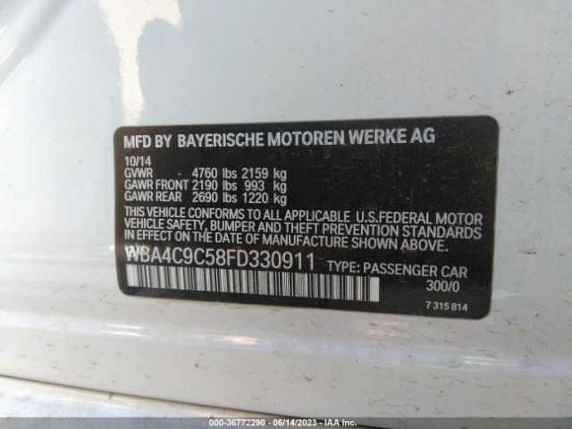 WBA4C9C58FD330911 BMW 4 Series 428i Xdrive