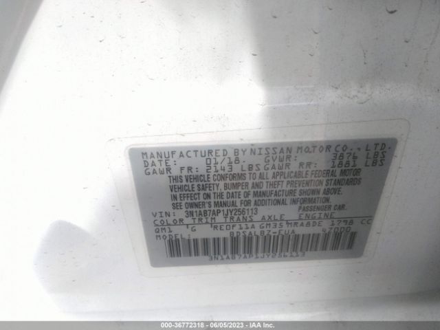 3N1AB7AP1JY256113 Nissan SENTRA S