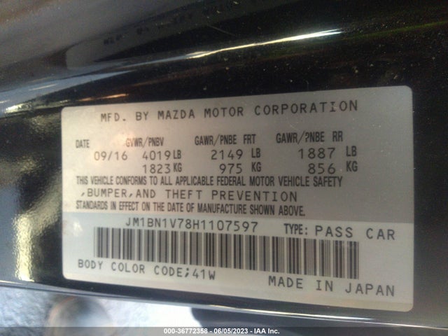Mazda Mazda3 4-door Touring 2017 JM1BN1V78H1107597 Image 8