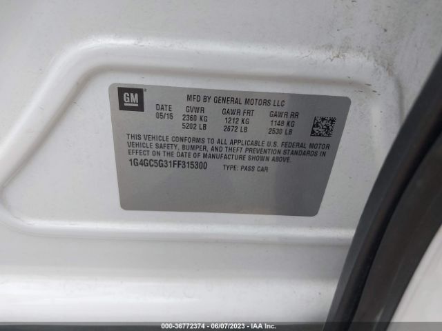 1G4GC5G31FF315300 Buick Lacrosse Leather