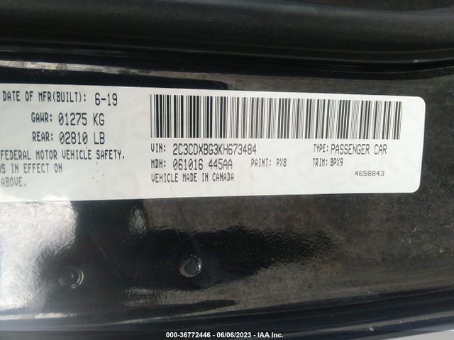 Dodge Charger Sxt 2019 2C3CDXBG3KH673484 Image 9