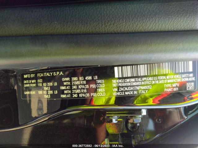 ZACNJDA17NPN46052 Jeep Renegade Sport