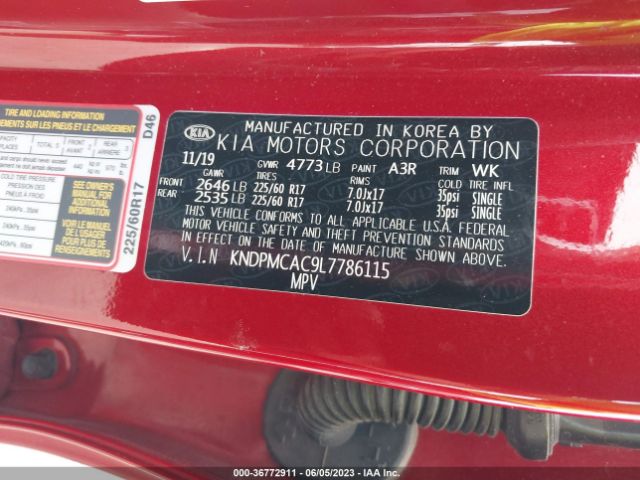 KNDPMCAC9L7786115 KIA Sportage Lx