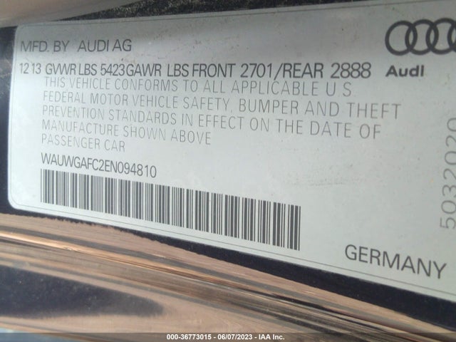 Audi A7 3.0 Premium Plus 2014 WAUWGAFC2EN094810 Image 9