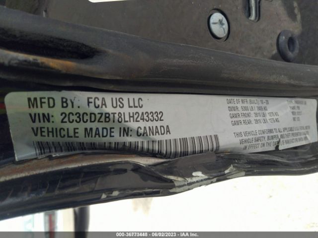 2C3CDZBT8LH243332 Dodge Challenger R/t