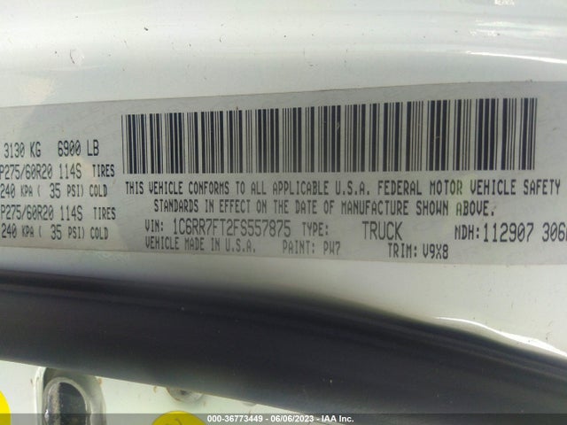 RAM 1500 Express 2015 1C6RR7FT2FS557875 Image 11