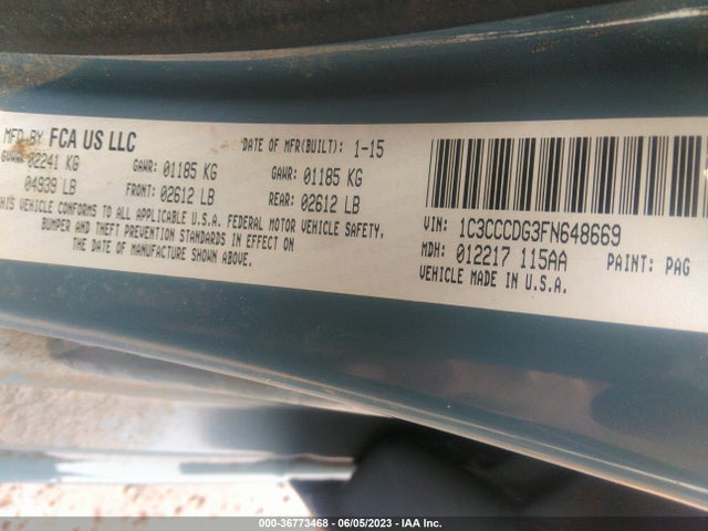 1C3CCCDG3FN648669 Chrysler 200 S