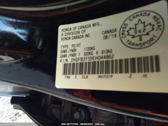 2014 HONDA CIVIC SEDAN LX VIN: 2HGFB2F59EH044862