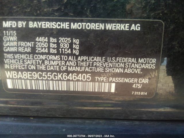 WBA8E9C55GK646405 BMW 3 Series 328i