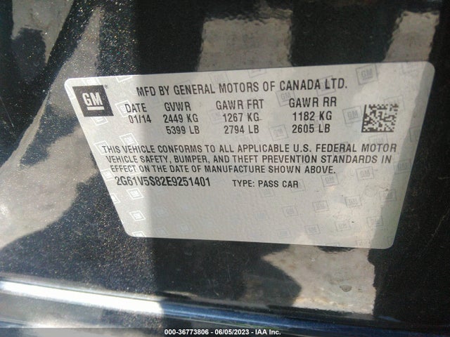 2G61V5S82E9251401 Cadillac Xts Premium