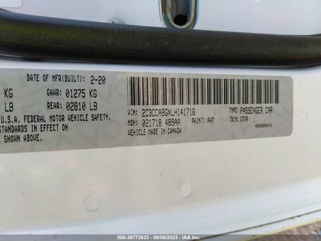 2C3CCABGXLH141716 Chrysler 300 300s