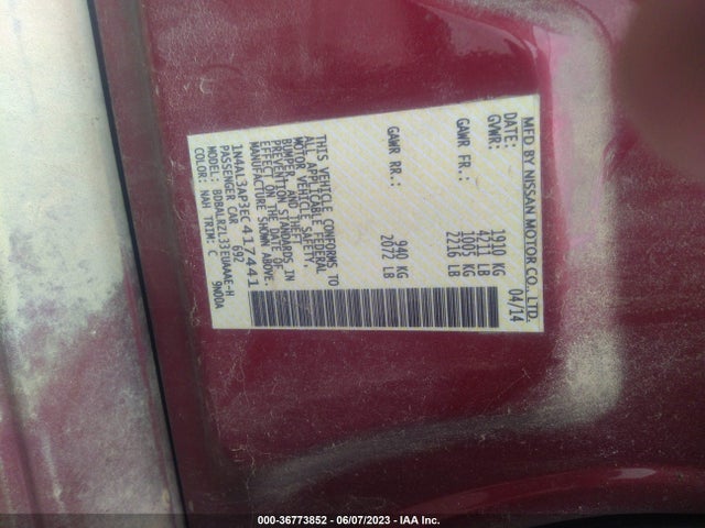 Nissan Altima 2.5 S 2014 1N4AL3AP3EC417441 Image 9