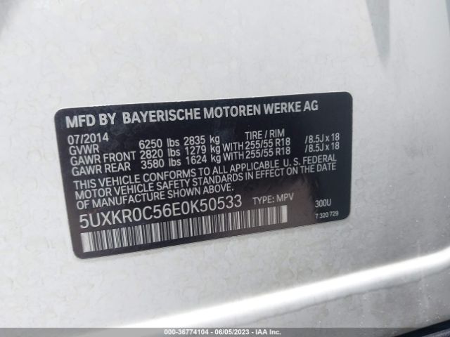 5UXKR0C56E0K50533 BMW X5 Xdrive35i