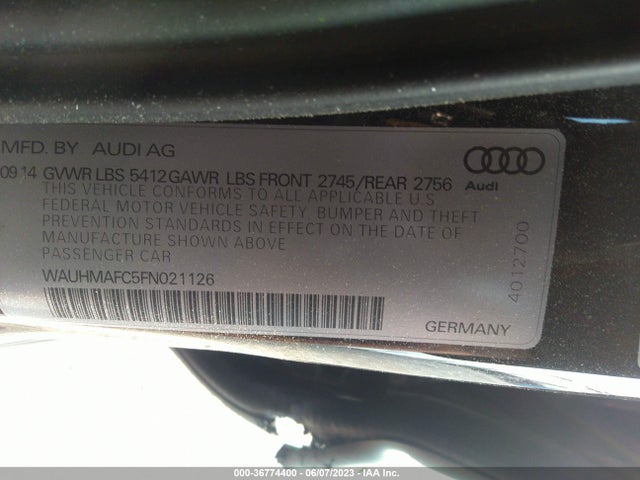 WAUHMAFC5FN021126 Audi A6 3.0l Tdi Prestige