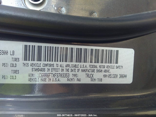 1C6RR6FTXFS703353 RAM 1500 Express