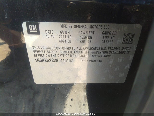 1G6AX5SS2G0115157 Cadillac Cts Sedan Luxury Collection Awd