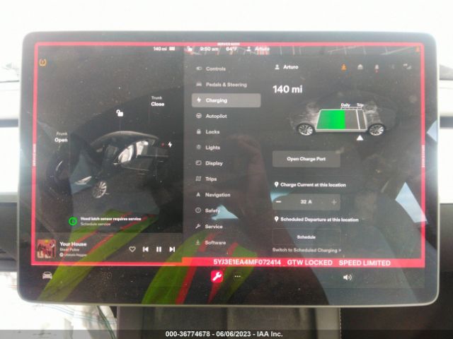 5YJ3E1EA4MF072414 Tesla Model 3 Standard Range Plus