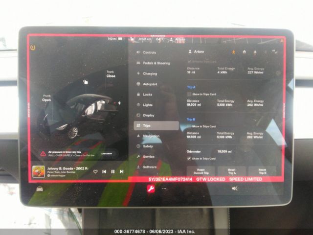 5YJ3E1EA4MF072414 Tesla Model 3 Standard Range Plus