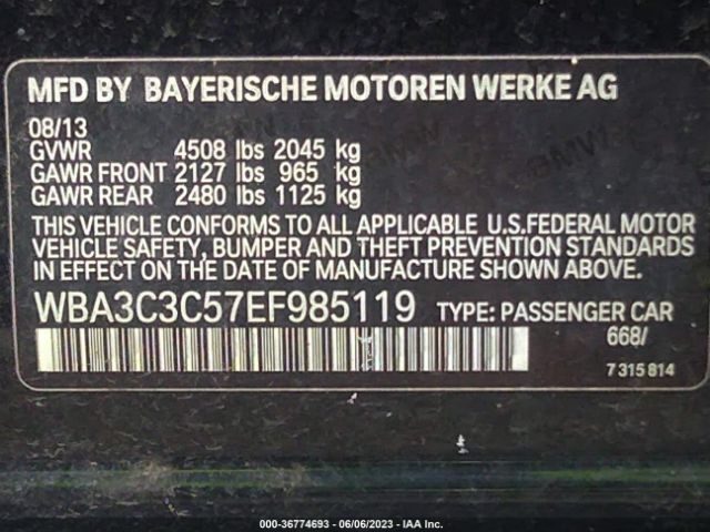 WBA3C3C57EF985119 BMW 3 Series 320i Xdrive