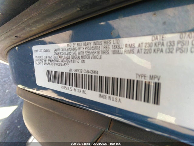 2008 SUBARU TRIBECA 5-PASS VIN: 4S4WX91D584406464