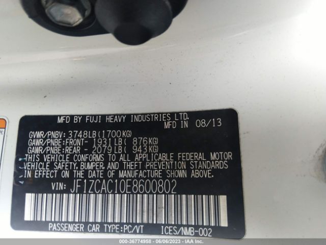 JF1ZCAC10E8600802 Subaru Brz Limited