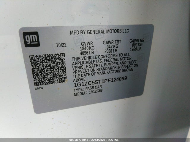 Chevrolet MALIBU LS 2023 1G1ZC5ST1PF124099 Image 9