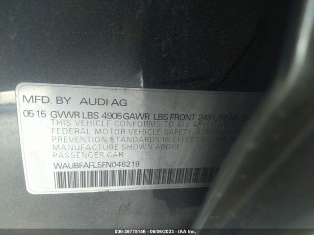 WAUBFAFL5FN046219 Audi A4 PREMIUM