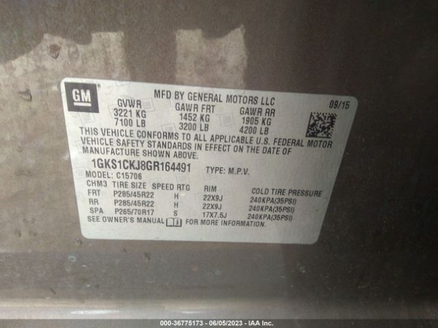 1GKS1CKJ8GR164491 GMC YUKON DENALI