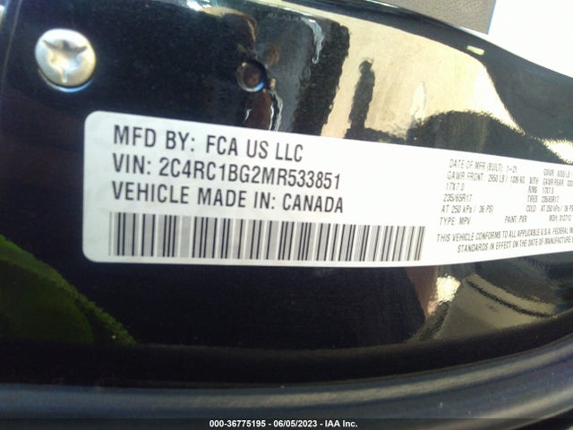2C4RC1BG2MR533851 Chrysler Pacifica Touring L