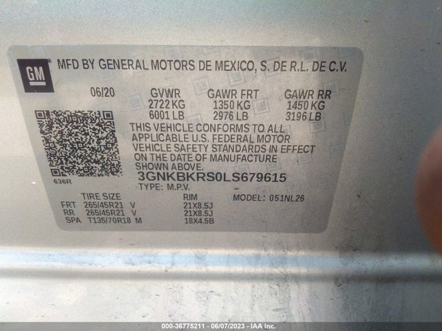 Chevrolet BLAZER RS 2020 3GNKBKRS0LS679615 Image 9