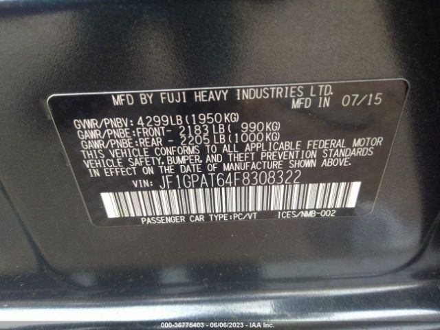 JF1GPAT64F8308322 Subaru Impreza Wagon 2.0i Sport Premium