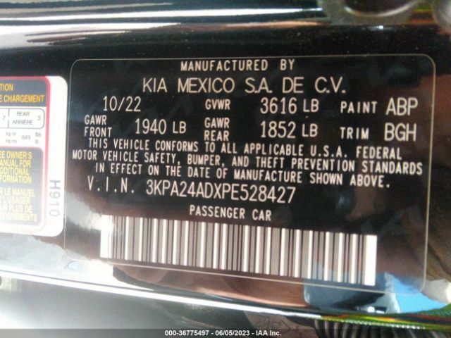 3KPA24ADXPE528427 KIA RIO S