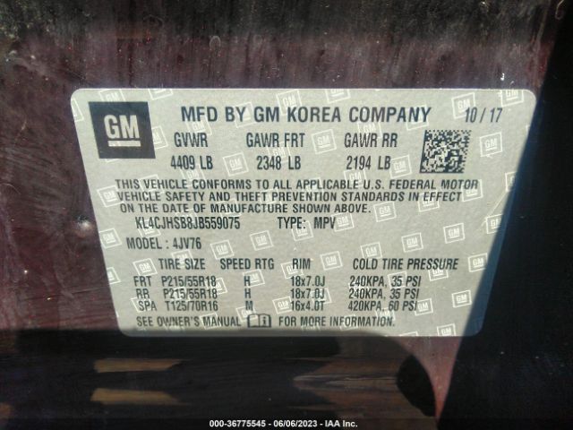 KL4CJHSB8JB559075 Buick Encore Premium