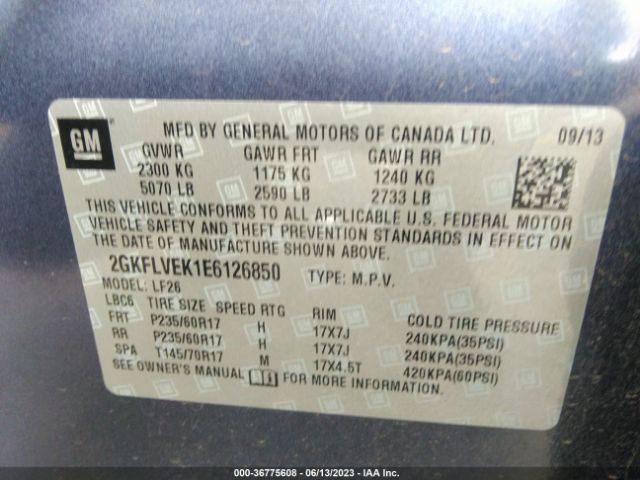 2GKFLVEK1E6126850 GMC Terrain Sle