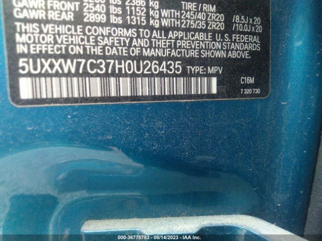 5UXXW7C37H0U26435 BMW X4 M40i
