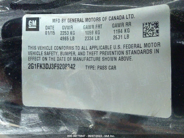 Chevrolet CAMARO SS 2015 2G1FK3DJ3F9208342 Image 9