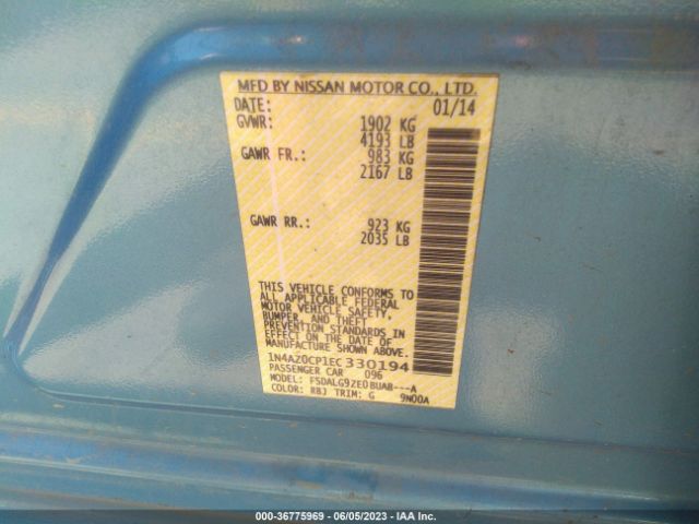 1N4AZ0CP1EC330194 Nissan Leaf Sl
