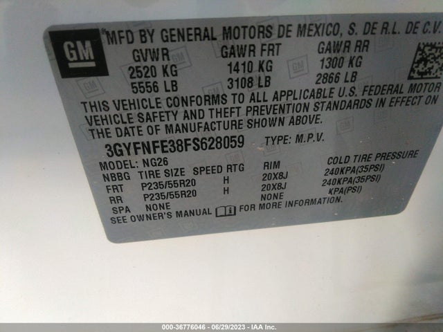 Cadillac Srx Performance Collection 2015 3GYFNFE38FS628059 Image 9