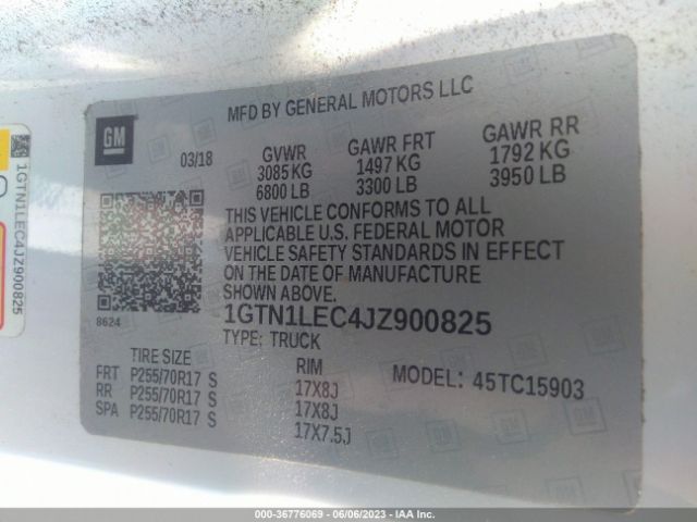 1GTN1LEC4JZ900825 GMC SIERRA 1500