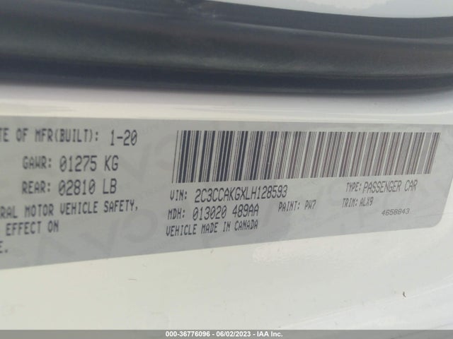 2C3CCAKGXLH128593 Chrysler 300 Limited