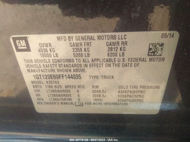 1GT120E89FF144035 GMC Sierra 2500hd Denali