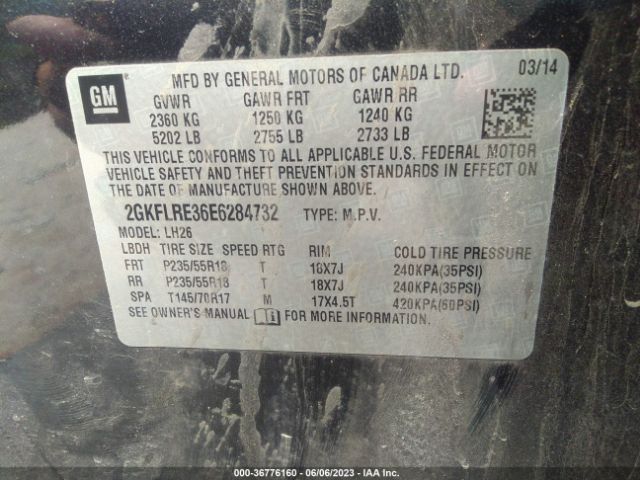 2GKFLRE36E6284732 GMC Terrain Sle